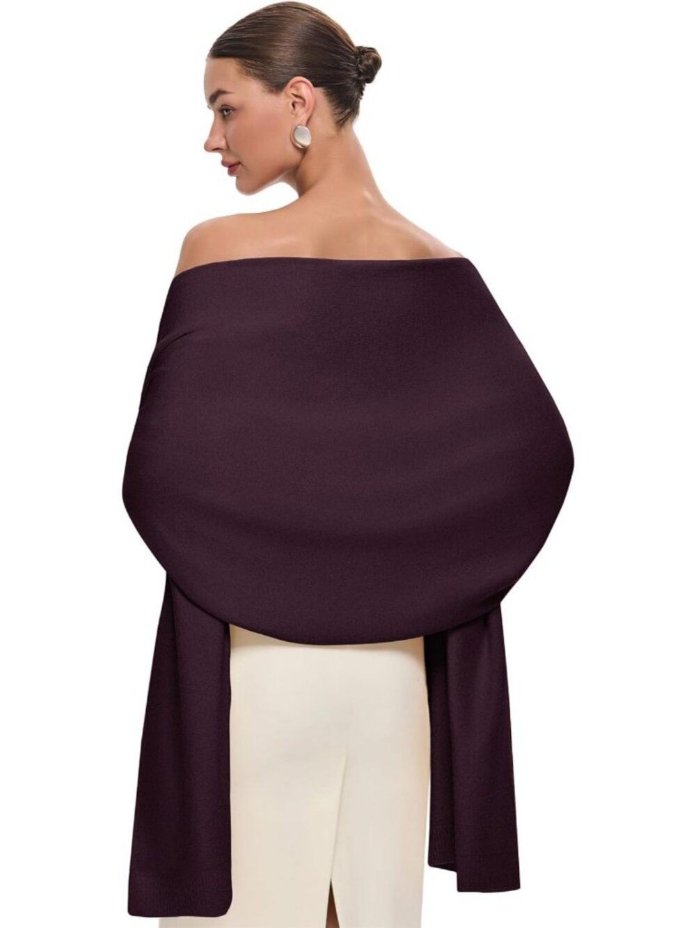 Elegant Women's Pashmina Shawl Wrap - Large Winter Scarf for Weddings & Evenings